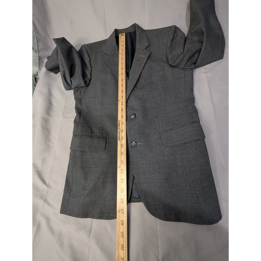 Savile Row Men's Charcoal Gray 100 % Wool Blazer Fred Ambler England 2Button 42R